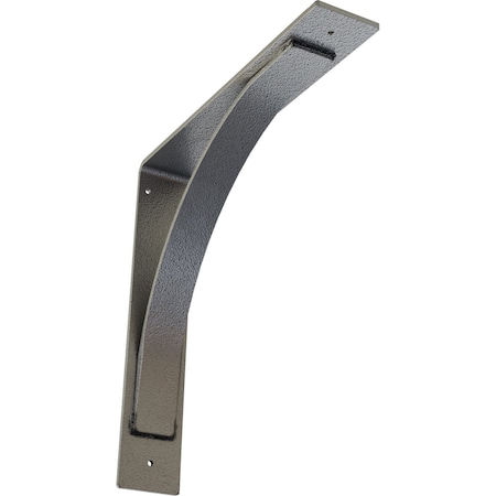 Ekena Millwork Morris Steel Bracket, Hammered Silver 3"W x 16"D x 16"H BKTM03X16X16MOHSV